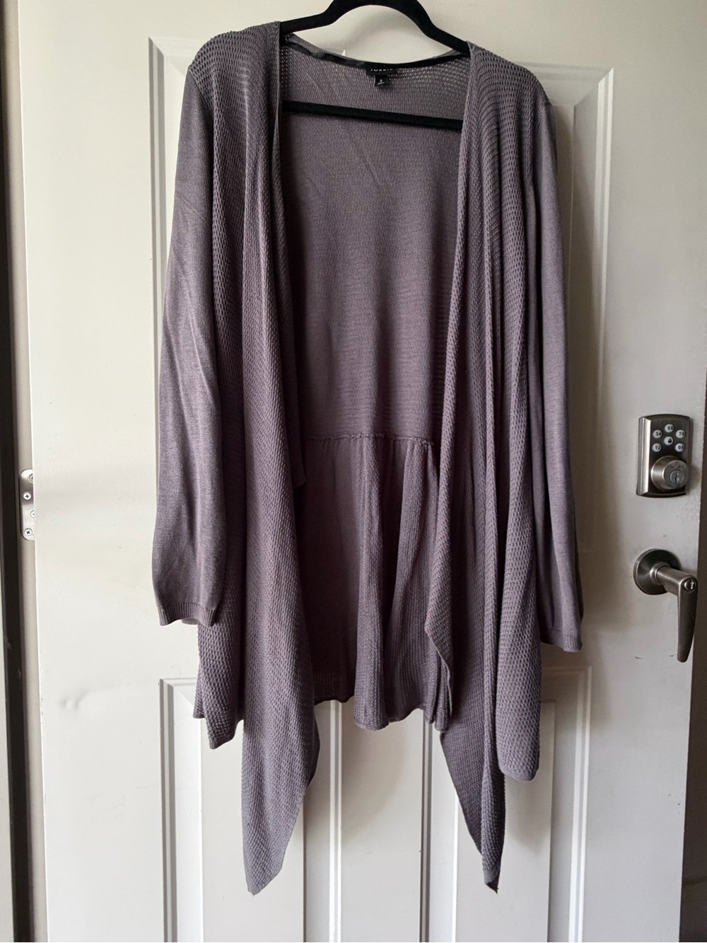 Torrid size 3 Light Purple Open-Front Draped Cardigan Sweater